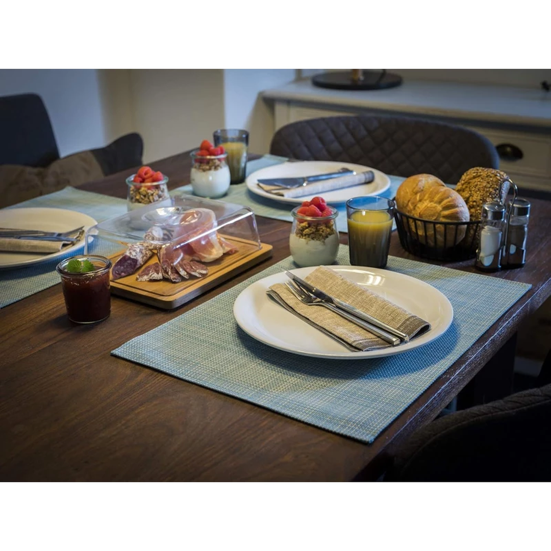 Aps Placemat Blue &amp; White
