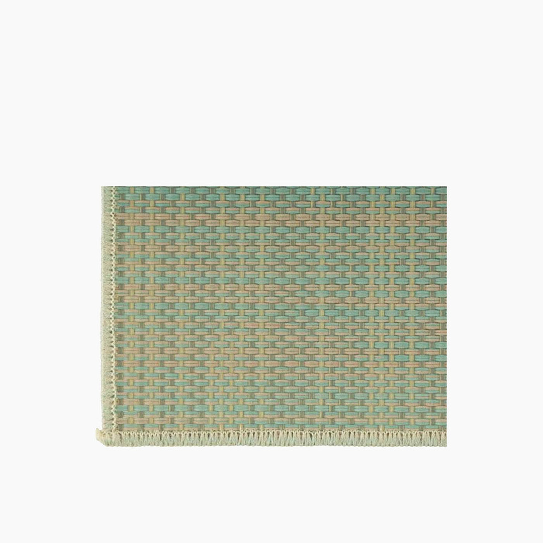 مفرش طاولة بقطر 45×33 سم، بيج وفيروزي