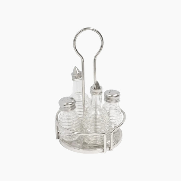 Polished Cruet Set 5 Pieces