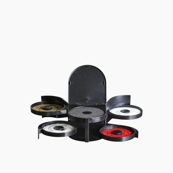 Glass Rimming Station with 5-Swing-Out Trays Black