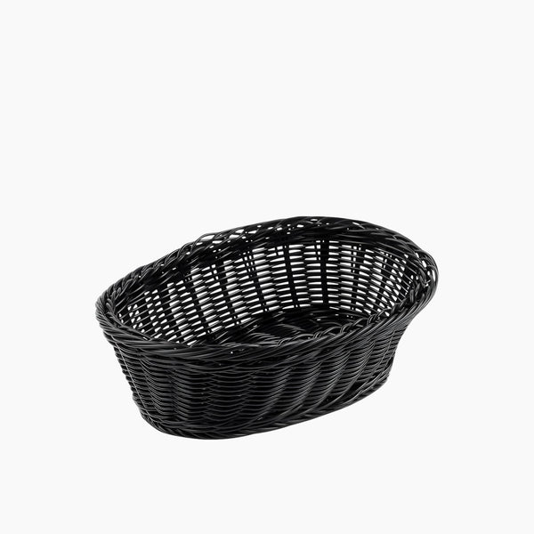 Table Craft Polypropylene Oval Basket Dia 38x16x9cm Black