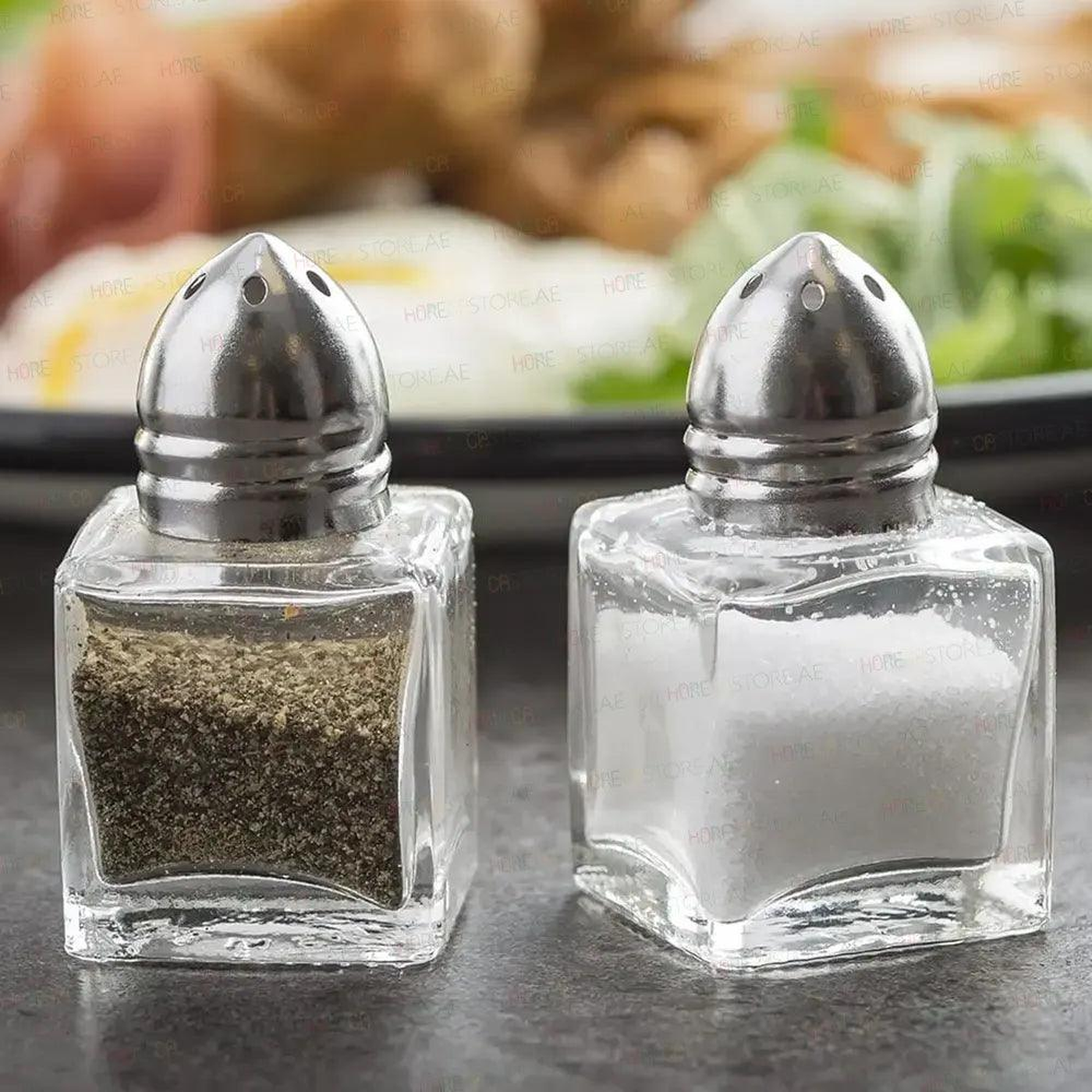 Table Craft Transparent Cube Salt & Pepper Shaker Set Table Craft Transparent Cube Salt & Pepper Shaker Set