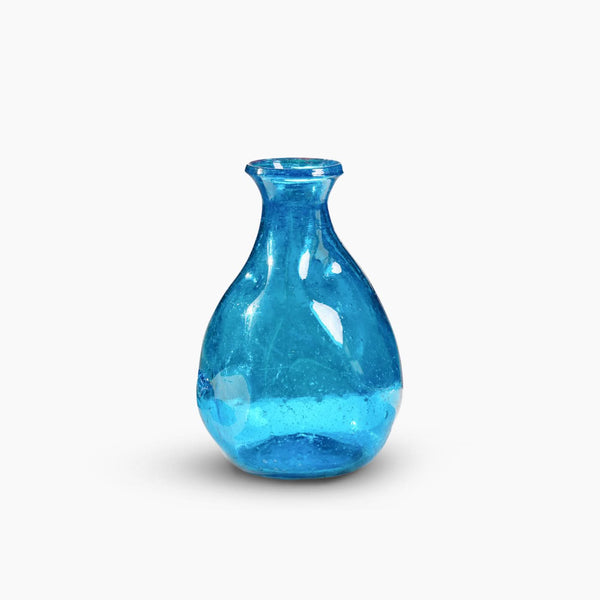 مزهرية زجاجية معاد تدويرها مصنوعة يدويًا