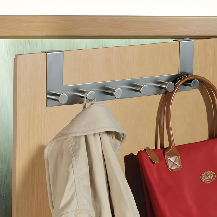 Wenko Celano silver metal cloths rack with 6 hooks