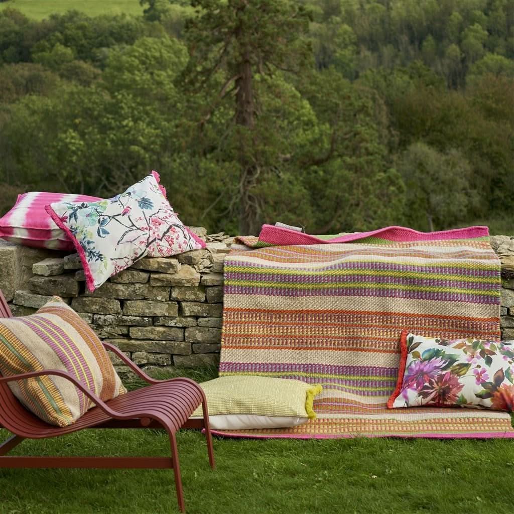 Designers Guild Chinoiserie Flower Peony Outdoor Cushion - HUNA
