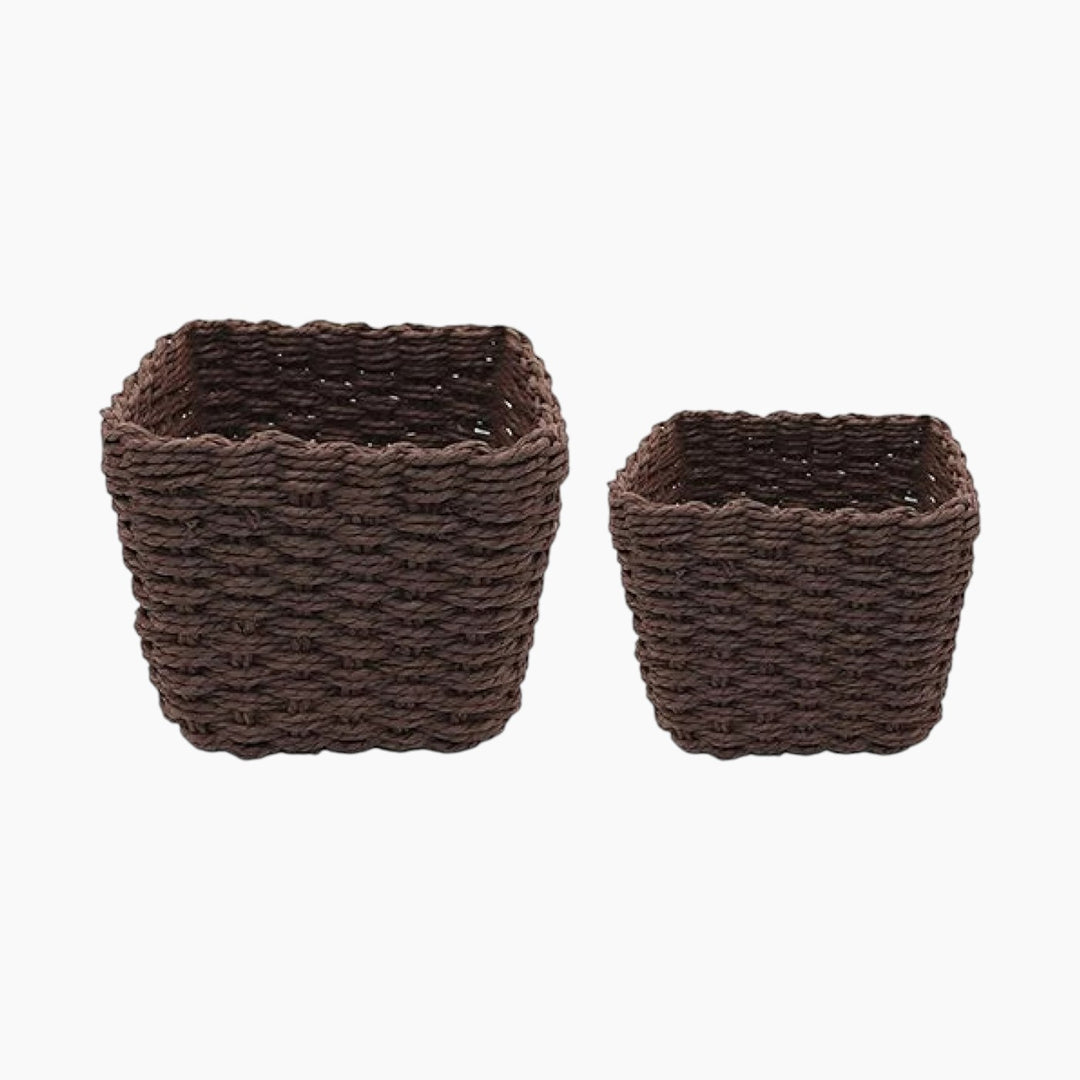Weva Spectrum Faux Rattan Storage Basket Set