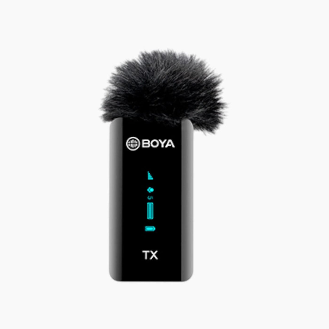 Boya BY-XM6-S5 USB-C wireless microphone system with OLED display