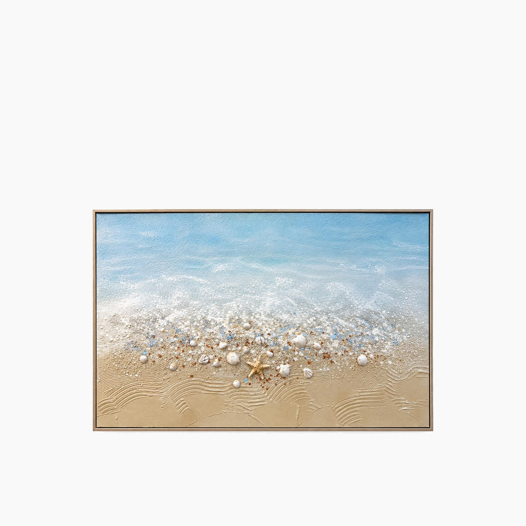 Seashore Canvas Painting with PS Frame -120 × 80 cm