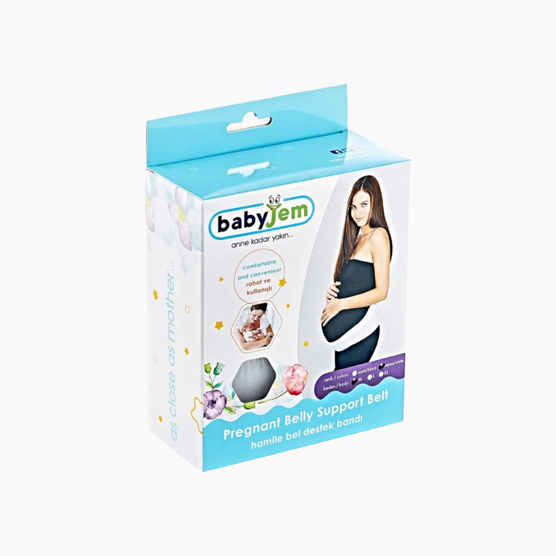 Babyjem Pregnancy Support Waist Band White