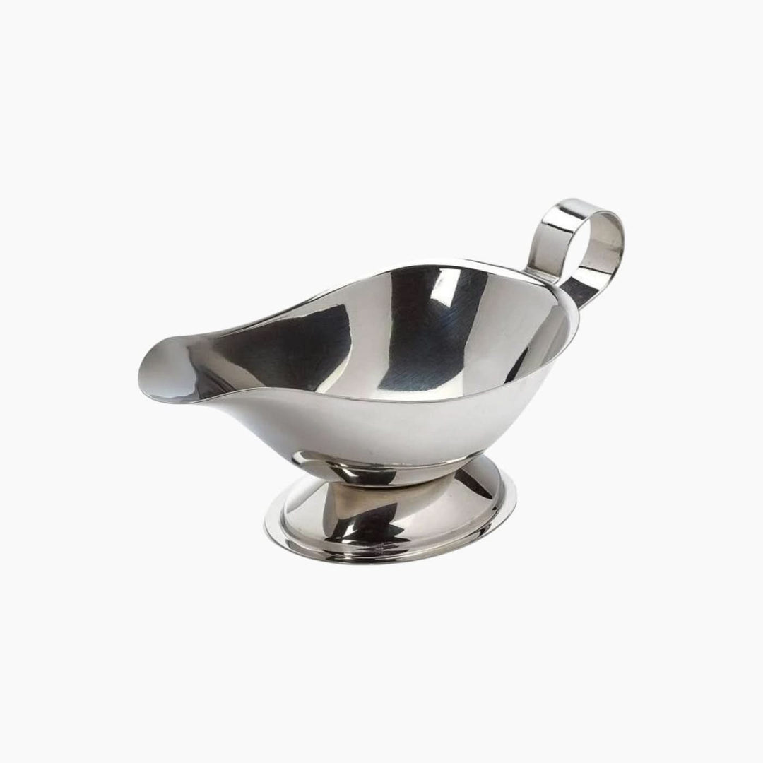 Table Craft stackable stainless steel gravy boat, 90ml capacity