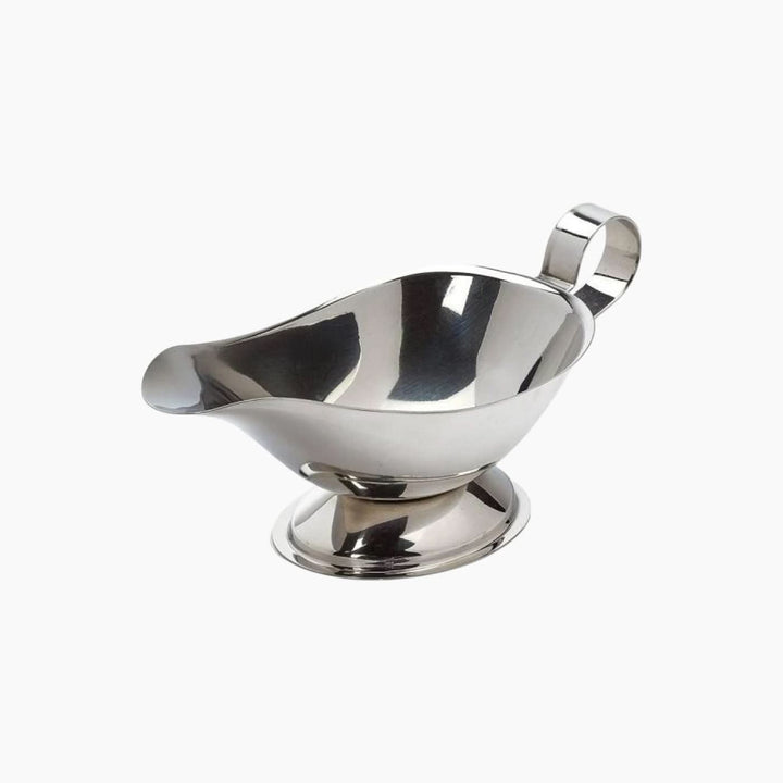 Table Craft stackable stainless steel gravy boat, 90ml capacity