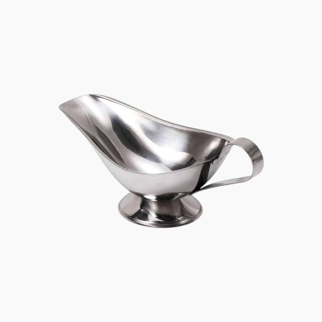 Table Craft stackable stainless steel gravy boat, 90ml capacity
