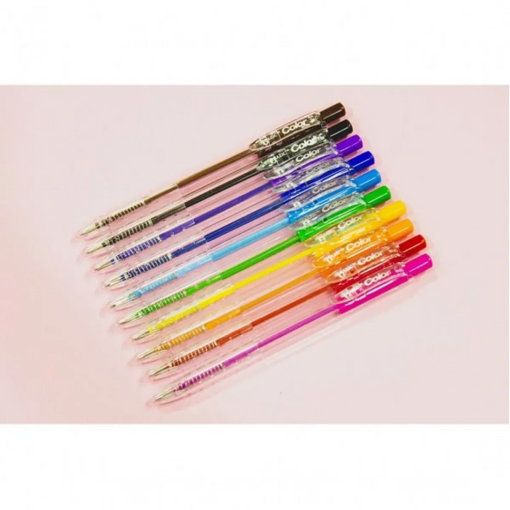 Bazic 10 Color Retractable Pen