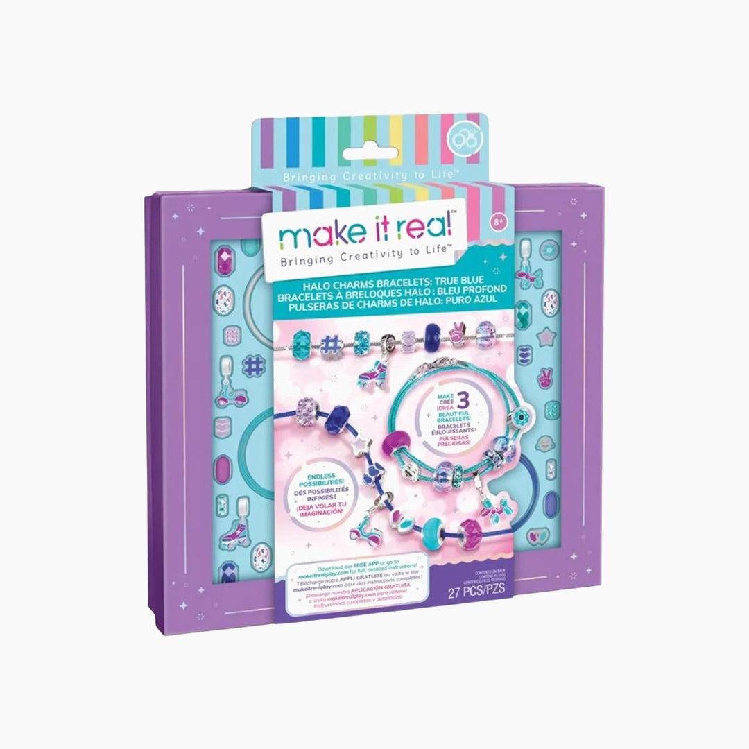 Make It Real Halo Charms Bracelets True Blue- 28 Pcs