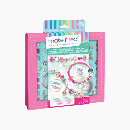 MAKE IT REAL Halo Charms racelets Think Pink- 28 Pcs