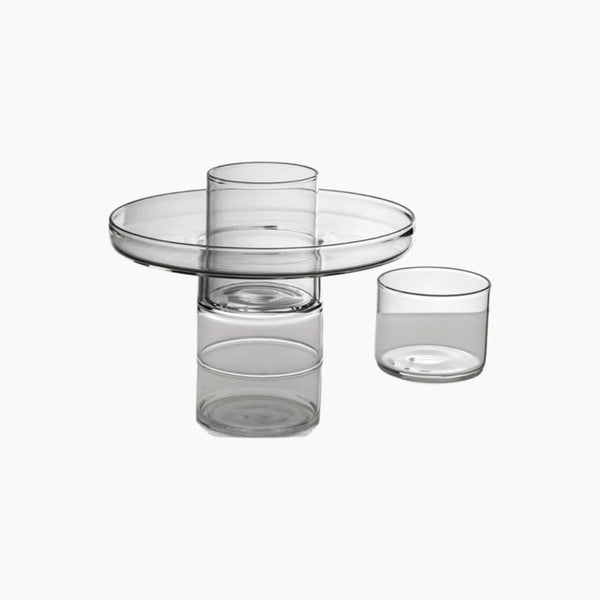 لوحة ذات قاعدة قطر 18 سم شفافة