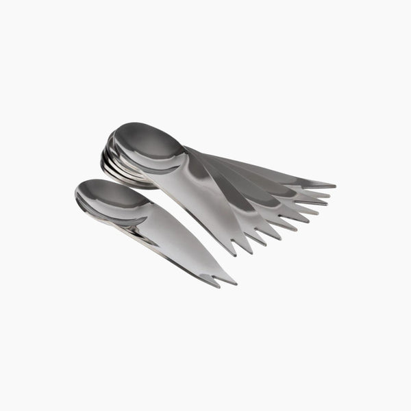 Aps Tapas Spoon / Fork Dia 10cm Steel Set of 6 Pieces