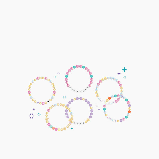 Make It Real Say Yes! Alphabet Bead Bracelet Set- 1008 Pcs
