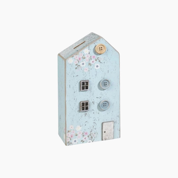 Mascagni Home Wooden Money Bank with Relief Decorations