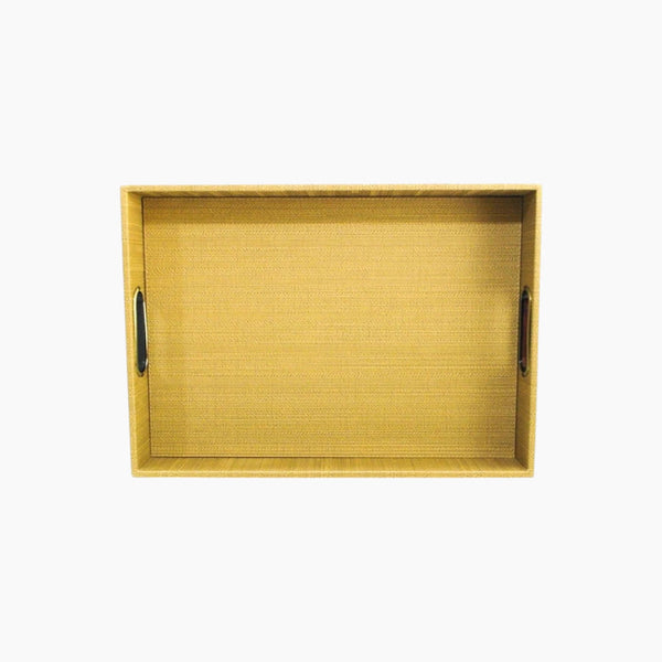 Aps Medium Rectangular Tray Leather Yellow