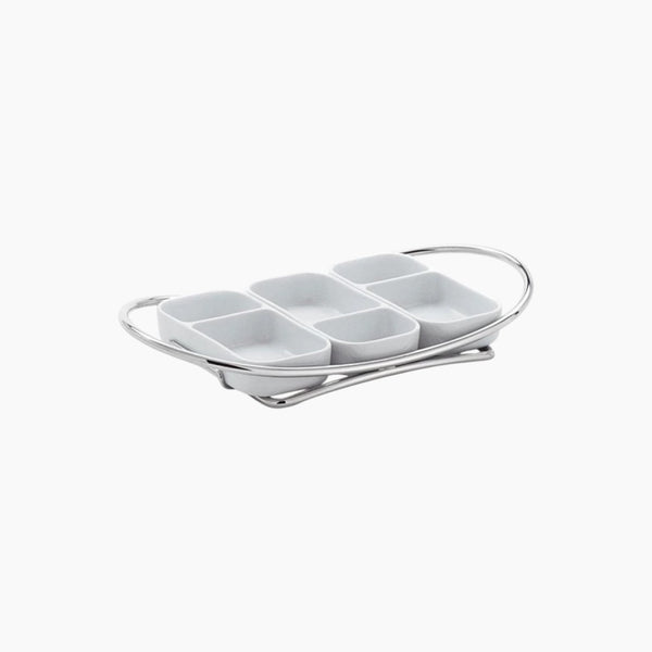 Giannini Mediterraneo Hors D'oeuvre Tray Porcelain 6 Compartments