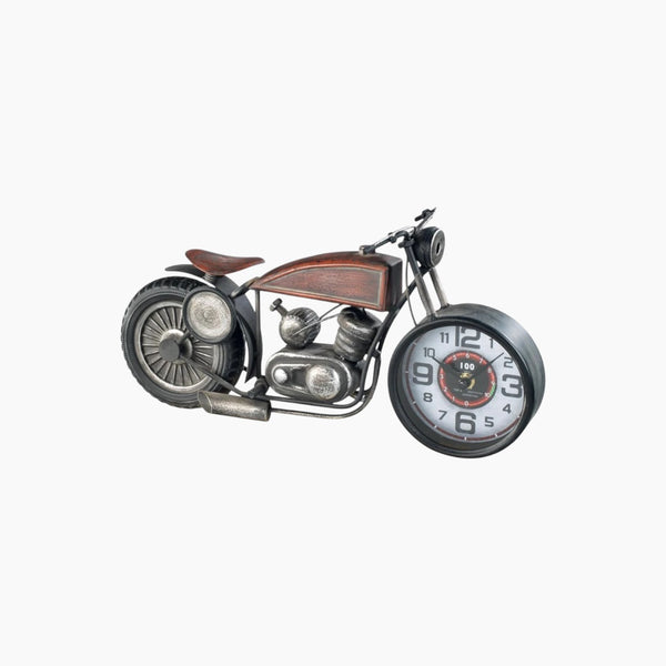 Mascagni Motorcycle Metal Table Clock