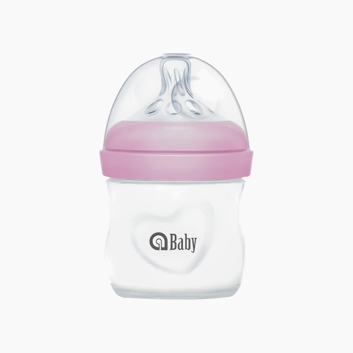 Ababy Borosilicate Glass Baby Natural Feeding Bottle (0m+ 120ml/4oz)