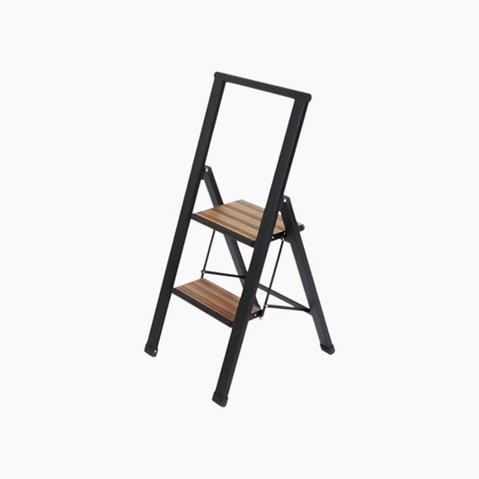 WEKNO Aluminum Design Black Stepladder 2 Step