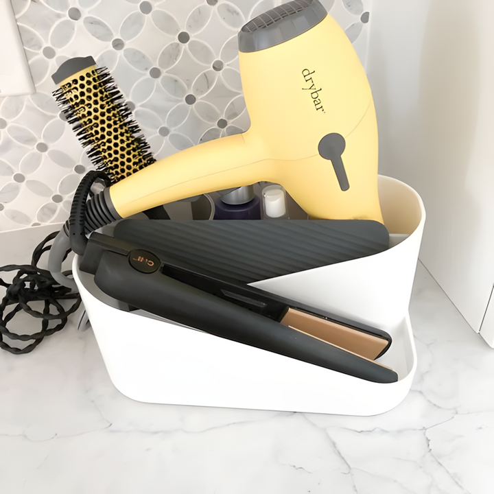 Umbra Glam hair tool organizer in white