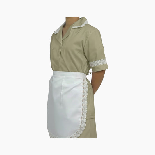 طقم زي كاكي مع مريلة