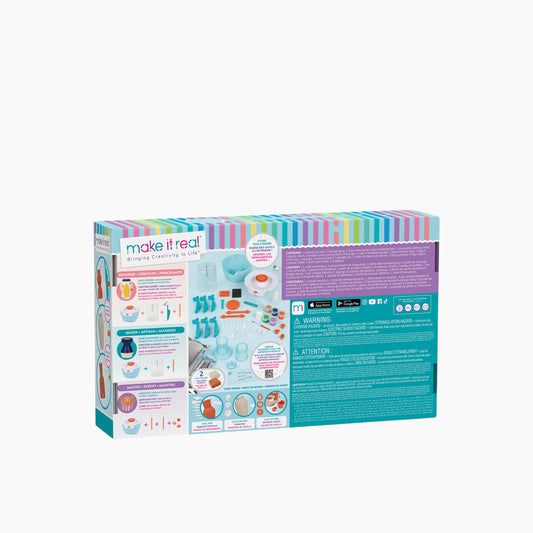 MAKE IT REAL Mini Pottery Studio Deluxe Set- 46 Pcs