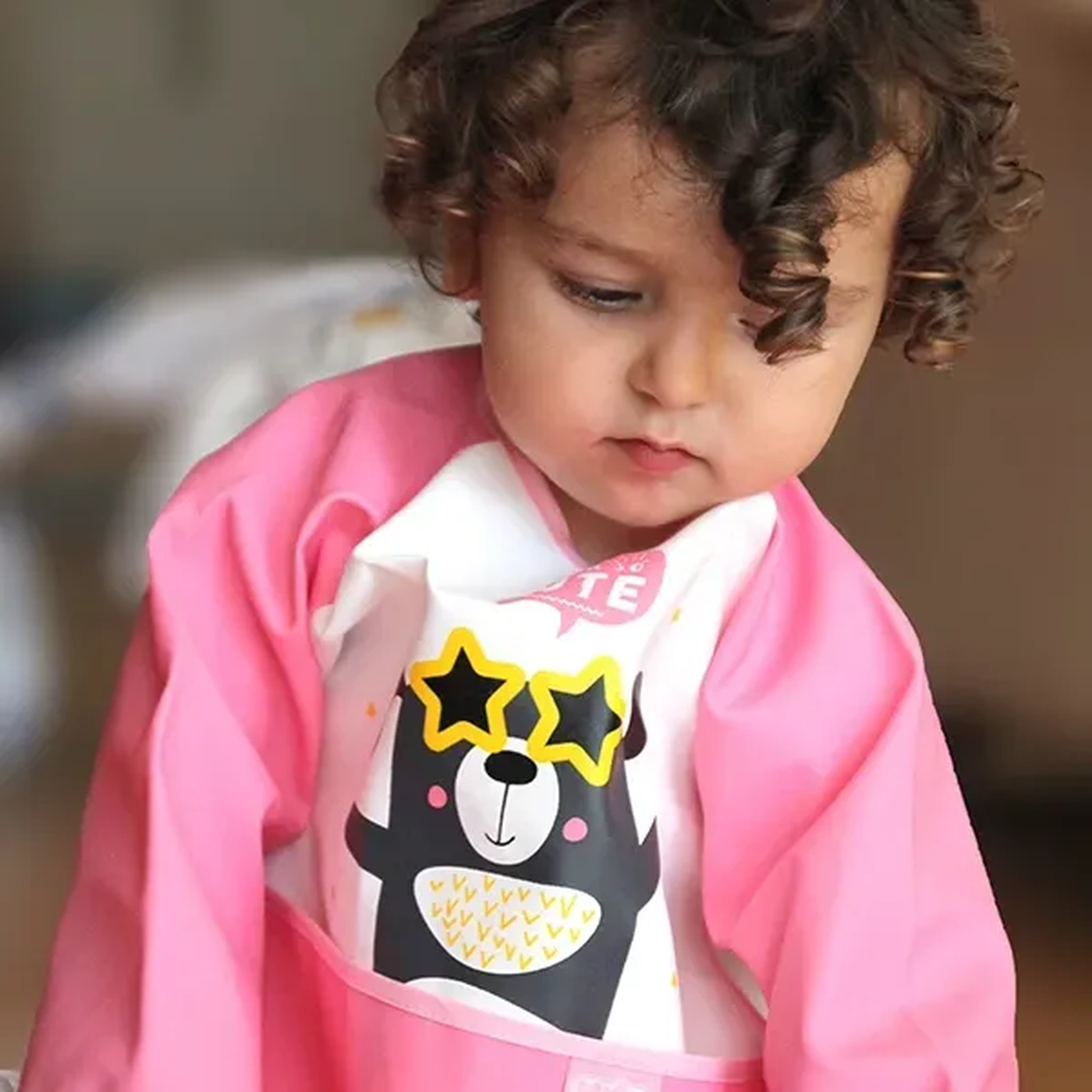 Babyjem Poly Bib - Long Sleeves - Pink Babyjem Poly Bib - Long Sleeves - Pink