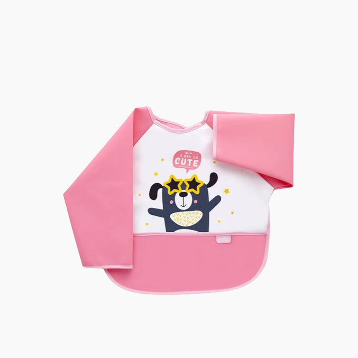 Babyjem Poly Bib - Long Sleeves - Pink