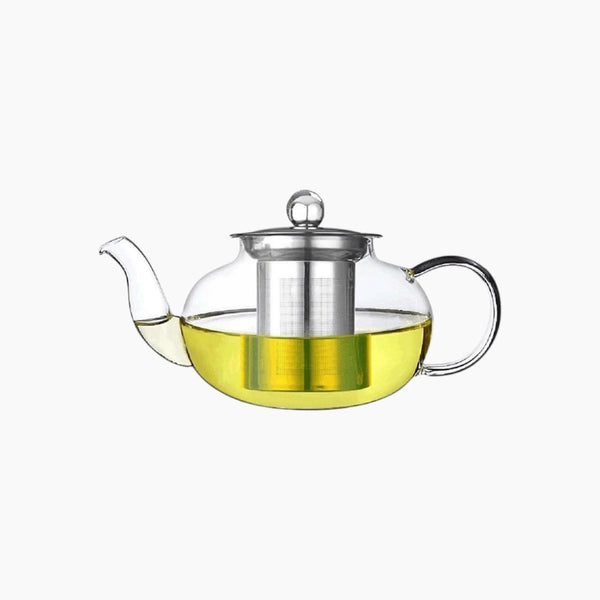 إبريق شاي زجاجي مع مصفاة