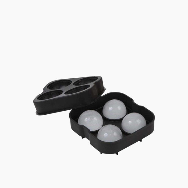 Black Round Silicone Ice Cube / 4 Cavities