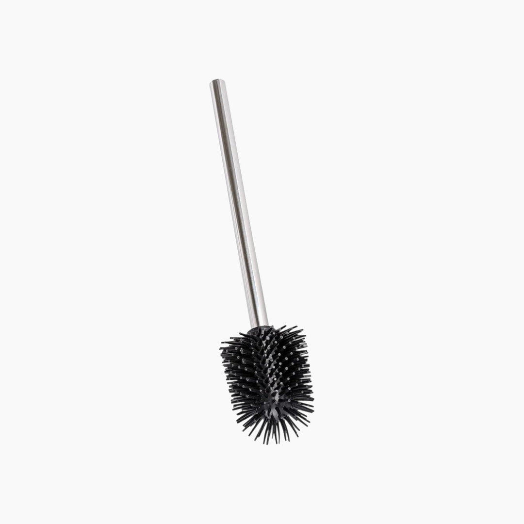 Wenko Toilet Brush Head with Stainless Steel Handle Shiny Black