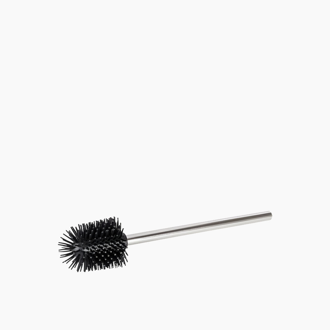 Wenko Toilet Brush Head with Stainless Steel Handle Shiny Black