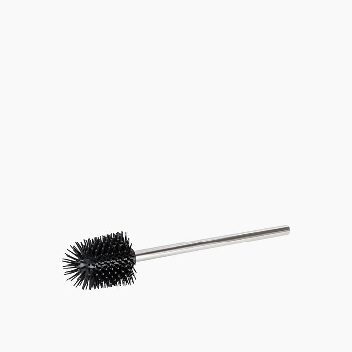 Wenko Toilet Brush Head with Stainless Steel Handle Shiny Black