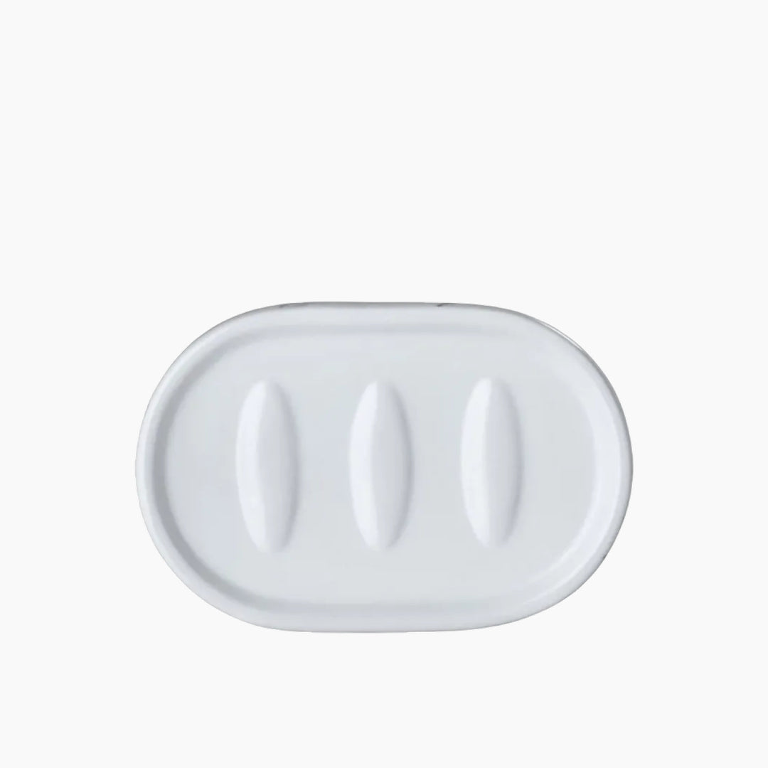 Wenko Adrada ceramic soap dish in white marble