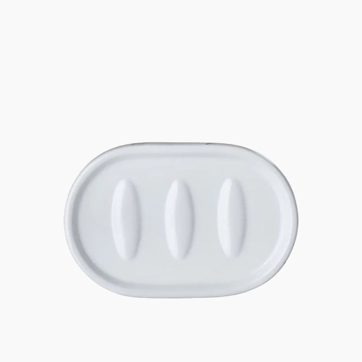 Wenko Adrada ceramic soap dish in white marble