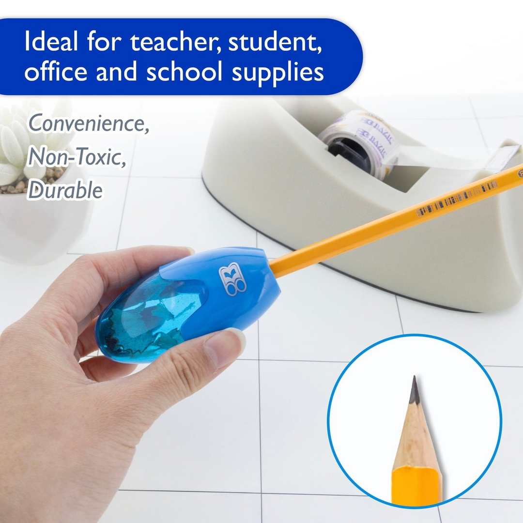 Bazic Noah Sharpener With Receptacle 3-Pack