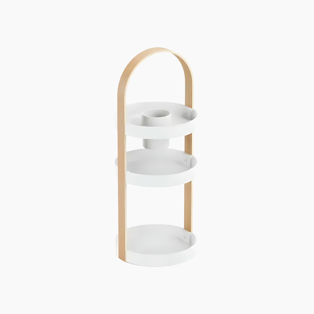 Umbra Bellwood wooden cosmetic organizer in white and natural