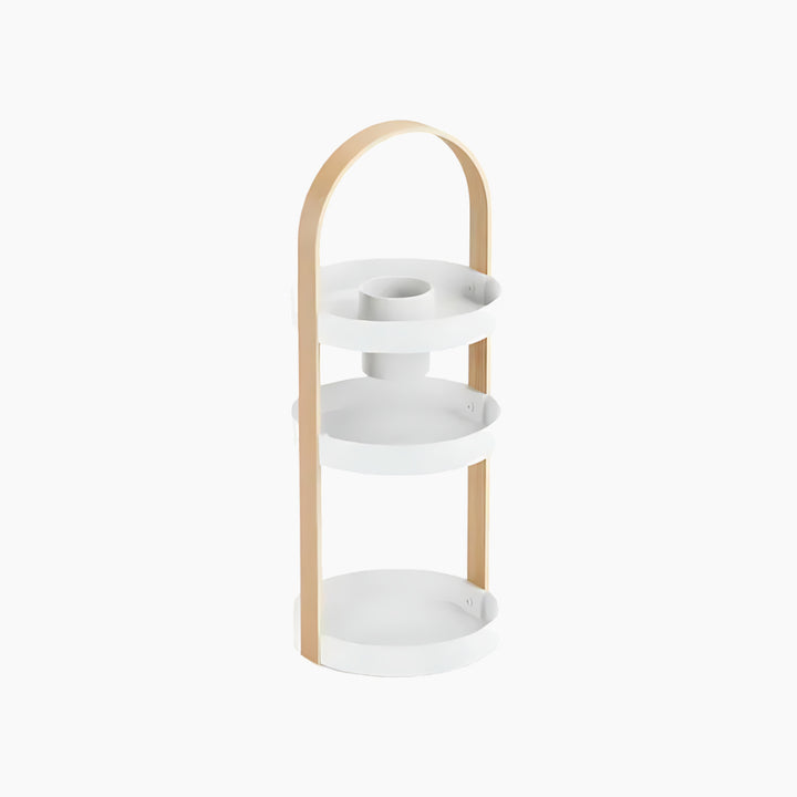 Umbra Bellwood wooden cosmetic organizer in white and natural
