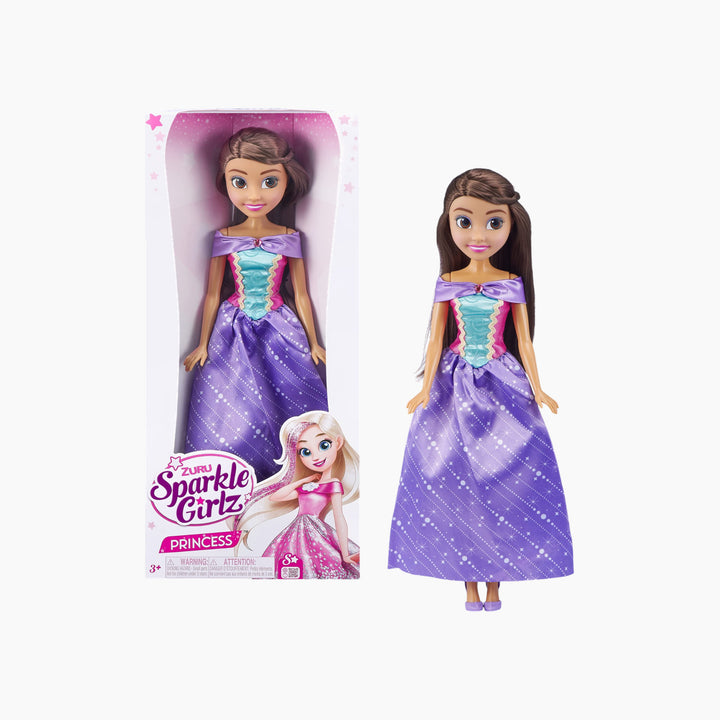 Zuru Sparkle Girlz 18 inch brown hair princess doll