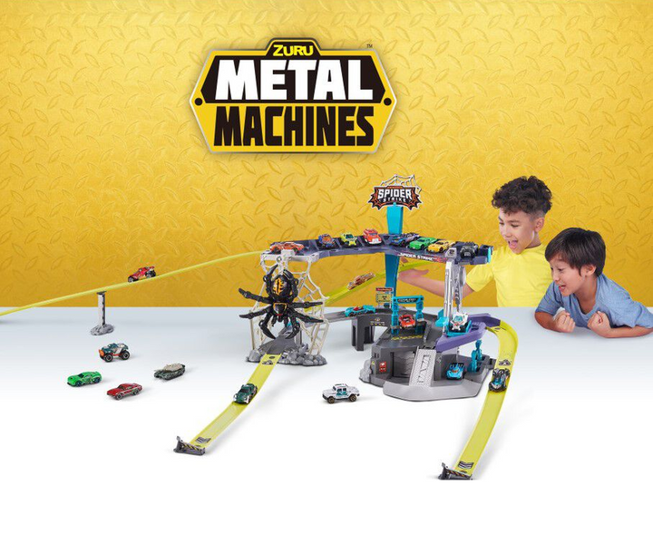 Zuru Metal Machines Spider Strike playset with multi-level garage