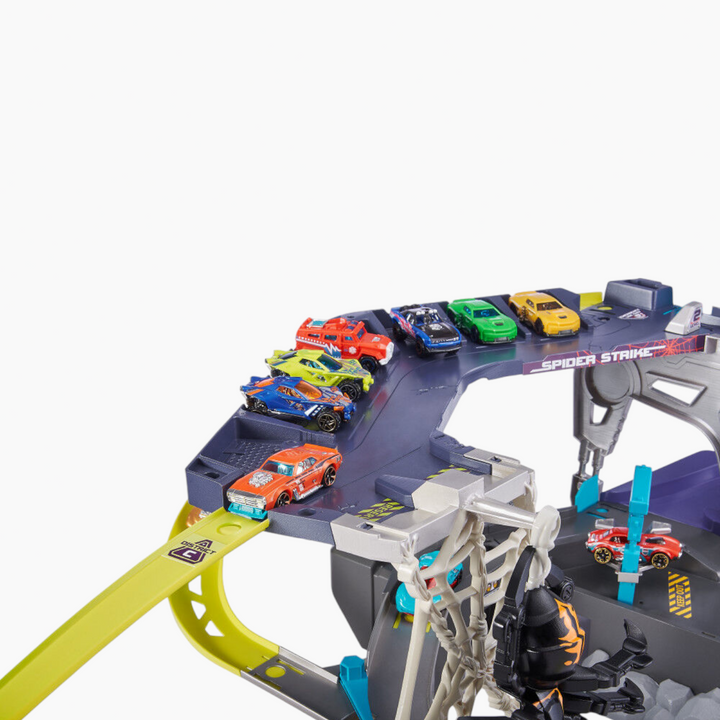 Zuru Metal Machines Spider Strike playset with multi-level garage