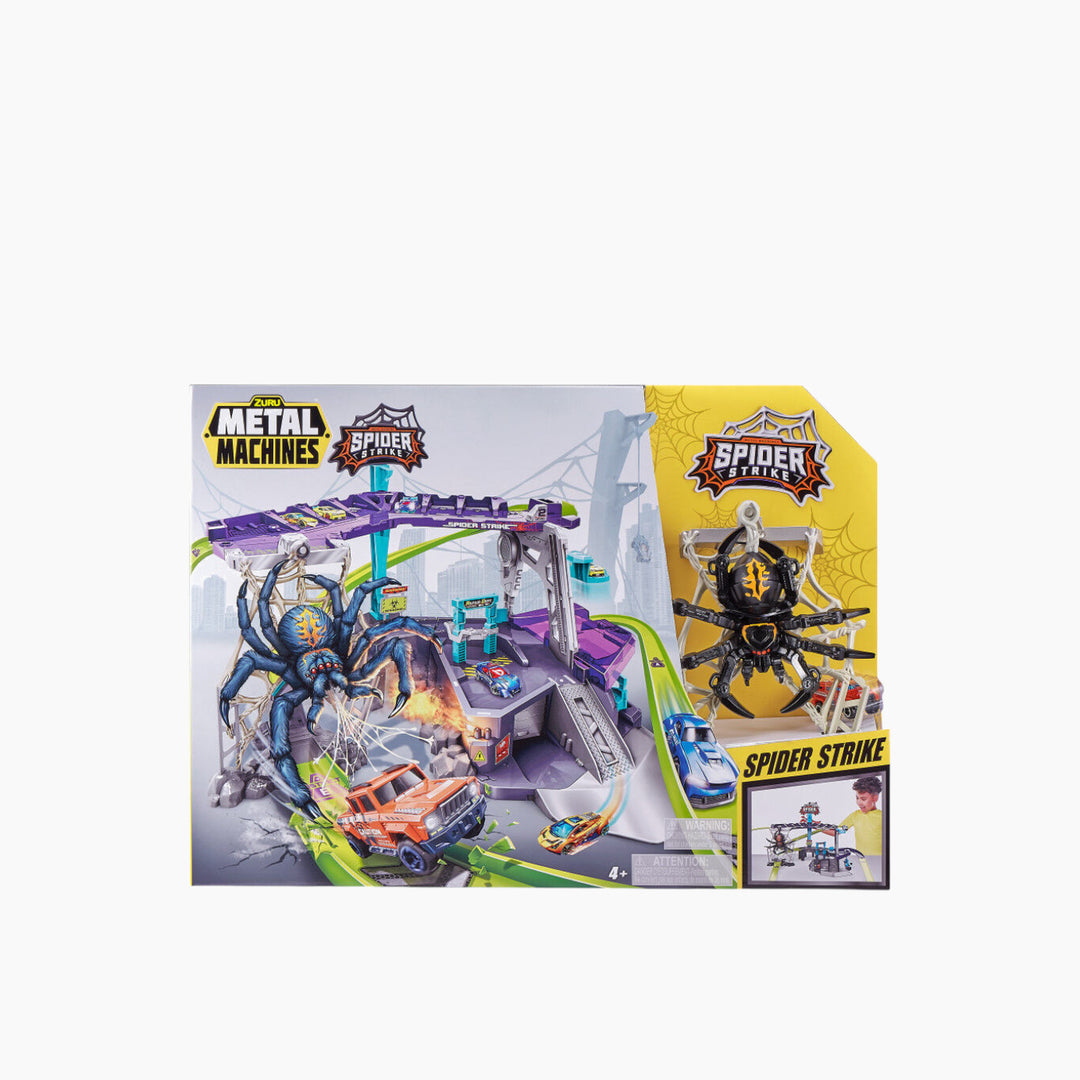 Zuru Metal Machines Spider Strike playset with multi-level garage
