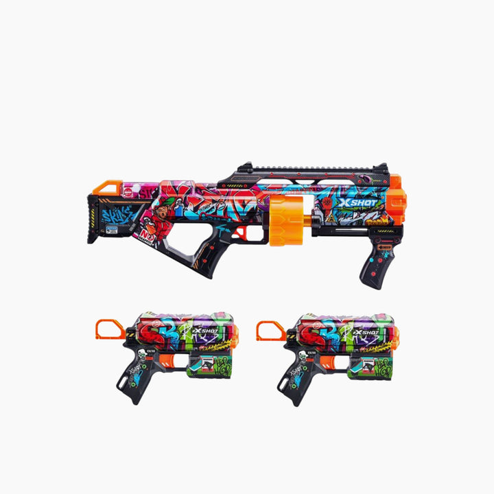 Zuru X-Shot Skins Mix Combo Pack blasters with 48 darts
