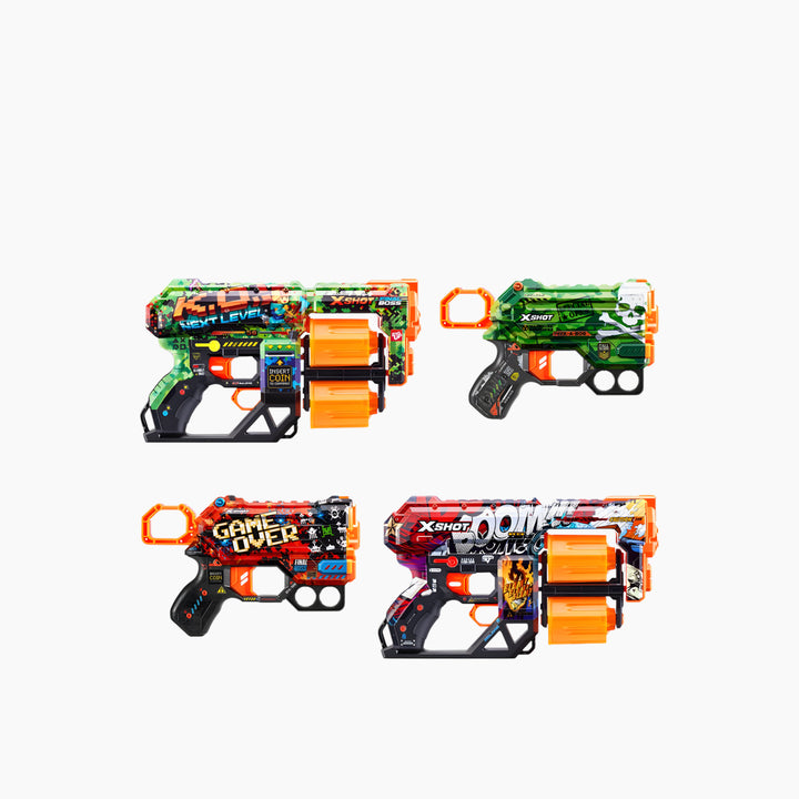 Zuru X-Shot Skins Dread &amp; Menace combo pack toy blasters with 48 darts