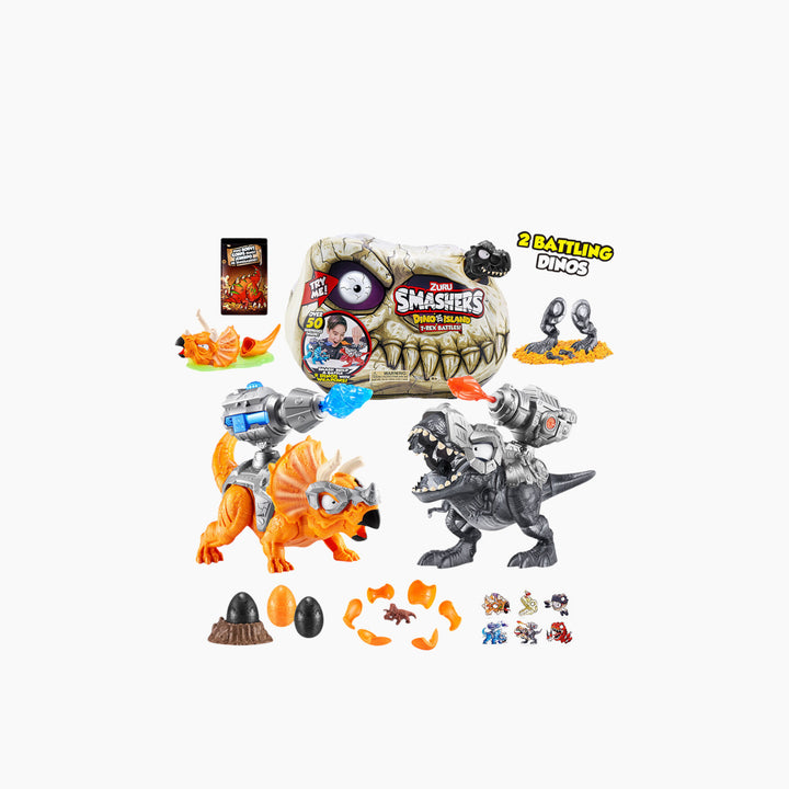 Zuru Smashers Dino Island T-Rex Battle Playset with over 50 surprises